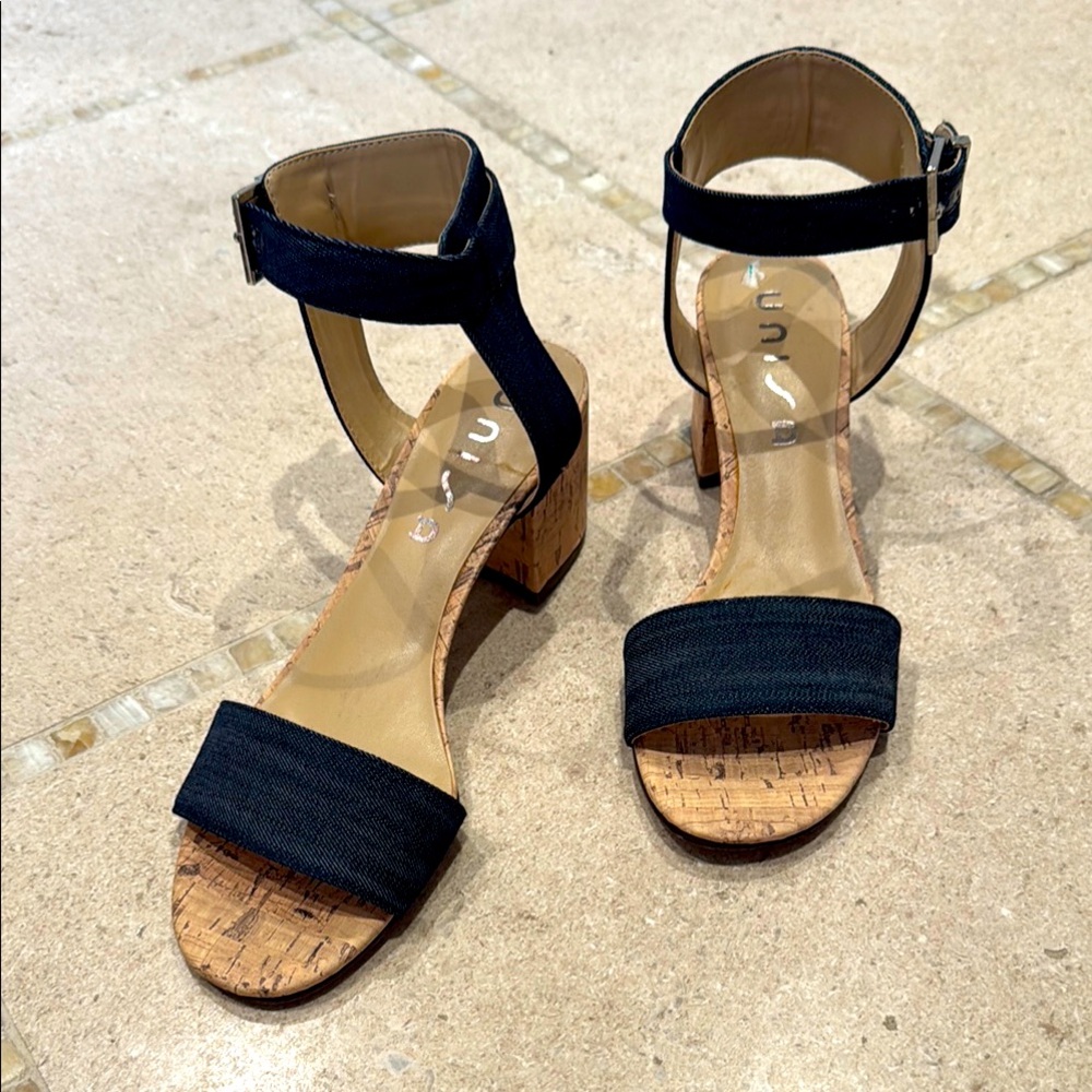 Black Ankle Strap Sandals by Unisa